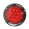 Optronics Glolight 21-Led 4in. Flange Mount Red Stop/Turn/Tail Light With Weathertight Connection STL101RFMB - alternate 4